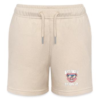 Pig Farming Get Piggy With It Farm Animals Farmer - Kinder Organic Joggingshorts Mini Bolter von Stanley/Stella - Natur - Vorne
