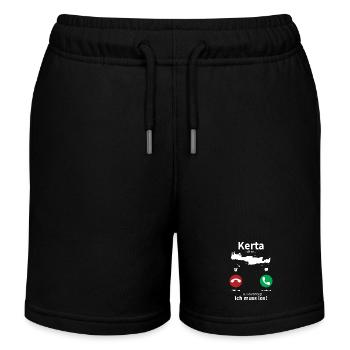 Griechenland Kreta ruft an lustiges Geschenk - Kinder Organic Joggingshorts Mini Bolter von Stanley/Stella - Schwarz - Vorne