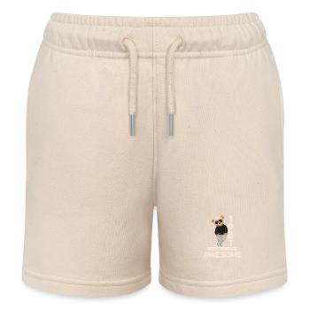1981 Geburtstag Teddy Bär Being Awesome Orignal - Kinder Organic Joggingshorts Mini Bolter von Stanley/Stella - Natur - Vorne
