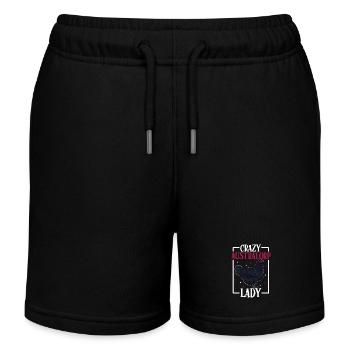 Crazy Australorp Lady - Australorp - Kinder Organic Joggingshorts Mini Bolter von Stanley/Stella - Schwarz - Vorne