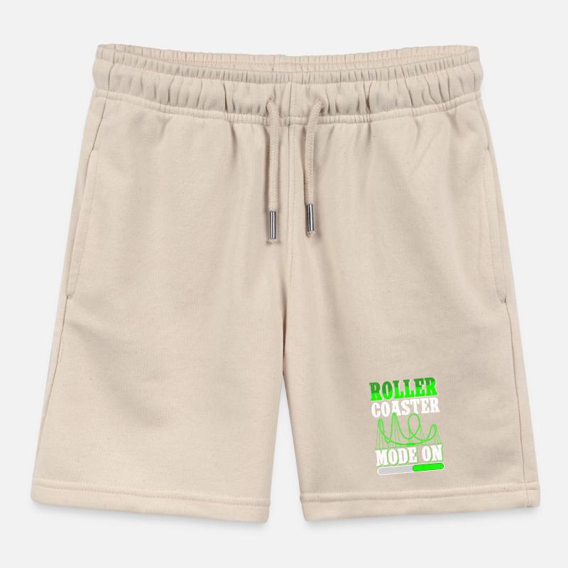 Roller Coaster Roller Coaster Gift Kids Organic Sweat Shorts by Stanley/Stella