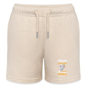Koalas Are Awesome I Am A Koala - Kids Organic Sweat Shorts by Stanley/Stella - soft Ecru - Front