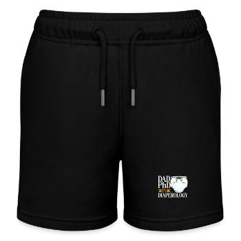Doktor der Windelwechsology - Windelwechseln - Kinder Organic Joggingshorts Mini Bolter von Stanley/Stella - Schwarz - Vorne