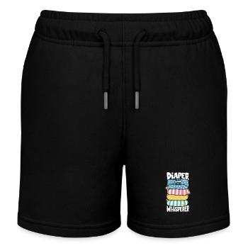 Windelflüsterer - Windelwechseln - Kinder Organic Joggingshorts Mini Bolter von Stanley/Stella - Schwarz - Vorne
