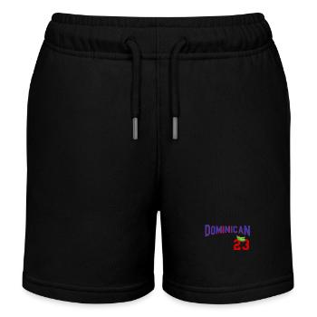 Dominican Flag RD Dominican Republic Baseball - Kids Organic Sweat Shorts by Stanley/Stella - black - Front