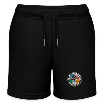 Amerikanisch gewachsen mit irischen Wurzeln Irland - Kinder Organic Joggingshorts Mini Bolter von Stanley/Stella - Schwarz - Vorne