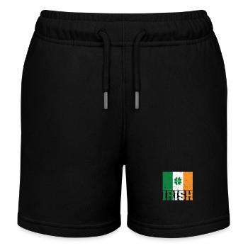 Drapeau irlandais patriotique Irlande trèfle - Short de jogging enfant bio Stanley/Stella - noir - Devant