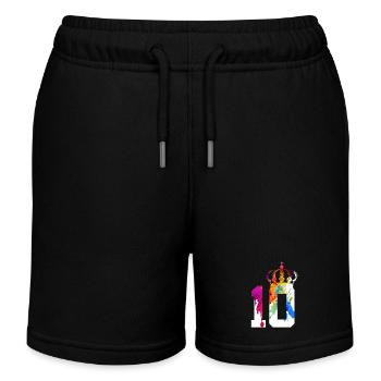 KING 10 JAHRE QUEEN 10. GEBURTSTAG - Kinder Organic Joggingshorts Mini Bolter von Stanley/Stella - Schwarz - Vorne