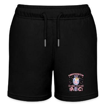 Bye Kindergarten Fee Kita Abgänger Mädchen - Kinder Organic Joggingshorts Mini Bolter von Stanley/Stella - Schwarz - Vorne