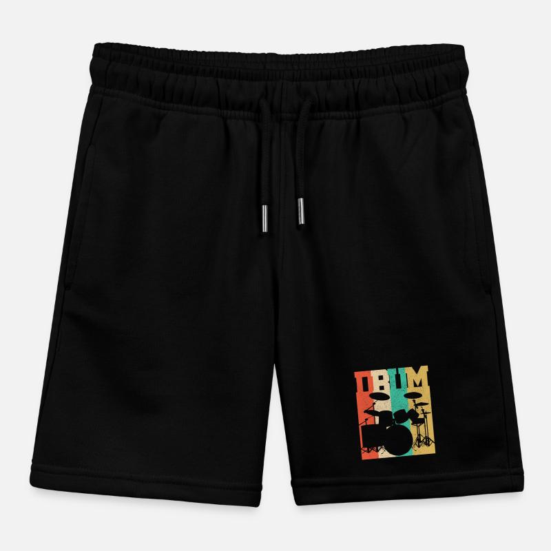 Drummer Drummer Drum Gift Kids Organic Sweat Shorts by Stanley/Stella