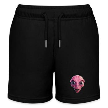 Schockierter Alien, Schock, Alien Gesicht, Neugier - Kinder Organic Joggingshorts Mini Bolter von Stanley/Stella - Schwarz - Vorne