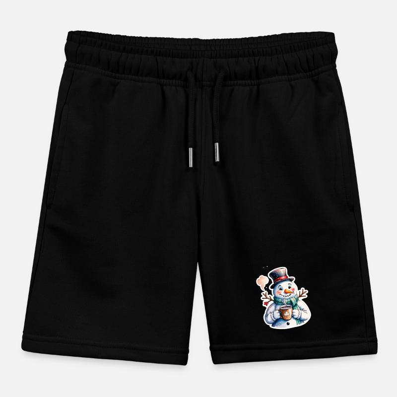 Snowman Kids Organic Sweat Shorts by Stanley/Stella