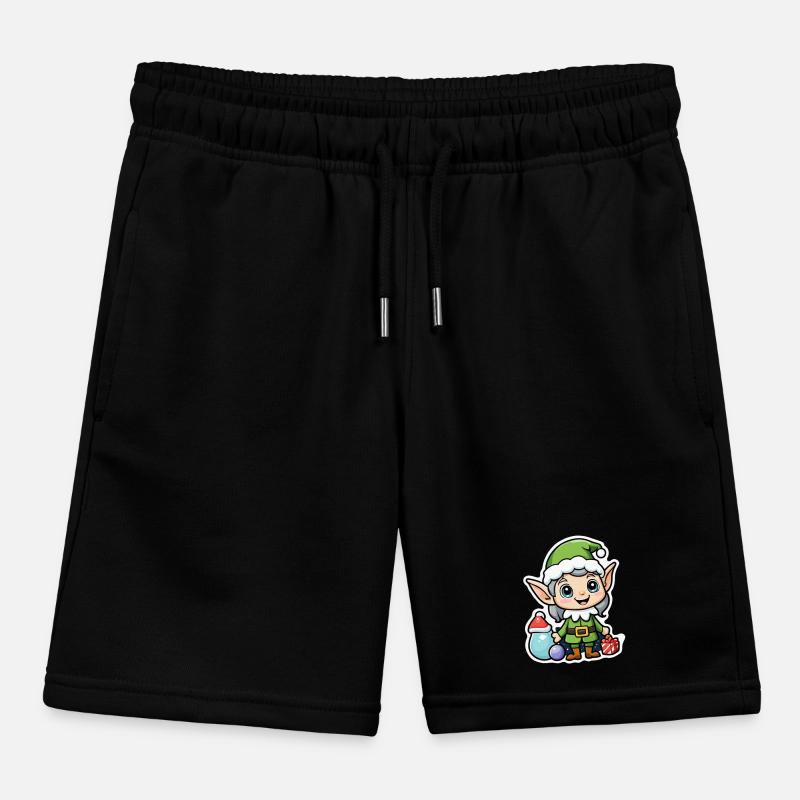 Elf Christmas Elf Gift Elf Kids Organic Sweat Shorts by Stanley/Stella