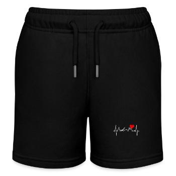 Oslo Skyline Heartbeat Norvège Amour J’aime Oslo - Short de jogging enfant bio Stanley/Stella - noir - Devant