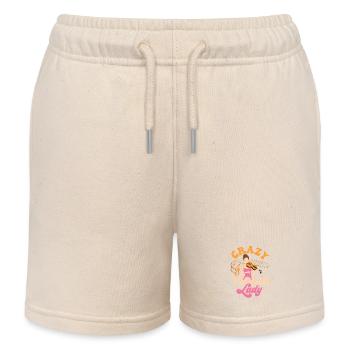 Crazy Violin Lady Orchestra Violinist - Kinder Organic Joggingshorts Mini Bolter von Stanley/Stella - Natur - Vorne