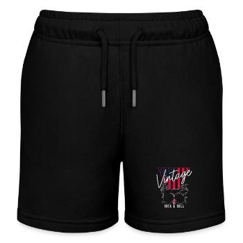 Drummer Drummer Gift Vintage - Kids Organic Sweat Shorts by Stanley/Stella - black - Front