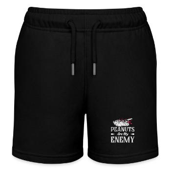 Les arachides sont mon ennemi Sensibilisation aux allergies aux noix - Short de jogging enfant bio Stanley/Stella - noir - Devant