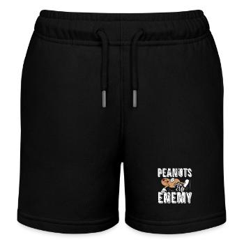 Les cacahuètes sont mon ennemi Sensibilisation aux noix allergique - Short de jogging enfant bio Stanley/Stella - noir - Devant