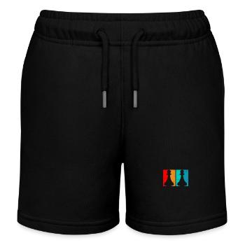 Échecs Pièces d’échecs Pion Joueur Retro Vintage - Short de jogging enfant bio Stanley/Stella - noir - Devant