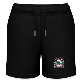 Christmas Tree Celebration - Merry Christmas XMas - Kids Organic Sweat Shorts by Stanley/Stella - black - Front