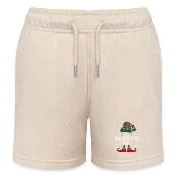 Maria Elf Family Matching Group Christmas Dad Mom - Kids Organic Sweat Shorts by Stanley/Stella - soft Ecru - Front