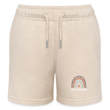 Fire Inspector Rainbow Leopard Funny Fire - Kids Organic Sweat Shorts by Stanley/Stella - soft Ecru - Front