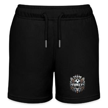 team familie fussball vater wettkampf elternschaft - Kinder Organic Joggingshorts Mini Bolter von Stanley/Stella - Schwarz - Vorne