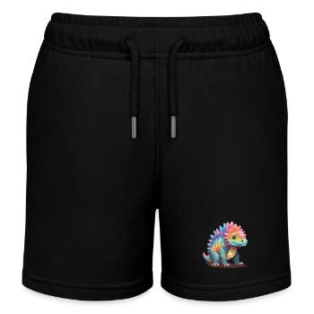 Stégosaure Pastel Dinosaure pour enfants - Short de jogging enfant bio Stanley/Stella - noir - Devant