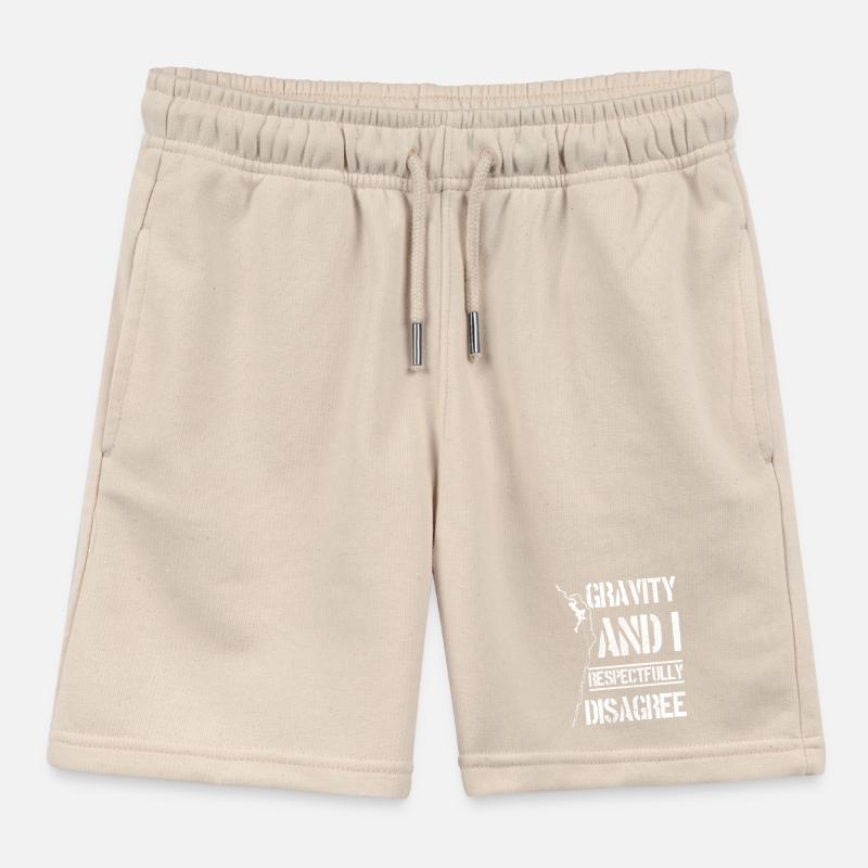 Climbing Bouldering Climber Gift Kids Organic Sweat Shorts by Stanley/Stella