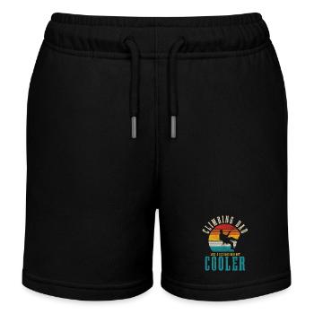 Climbing Bouldering Climber Gift - Kids Organic Sweat Shorts by Stanley/Stella - black - Front
