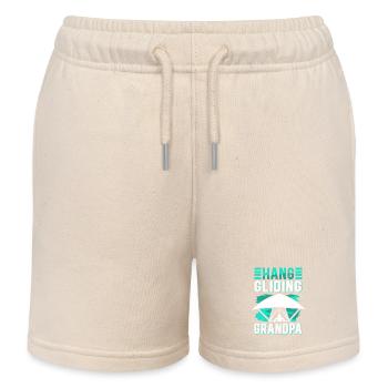 Hang Gliding Grandpa Hang Glider Gift - Kids Organic Sweat Shorts by Stanley/Stella - soft Ecru - Front