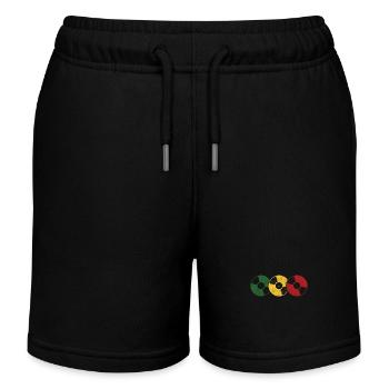 Disque vinyle collection DJ cadeau - Short de jogging enfant bio Stanley/Stella - noir - Devant