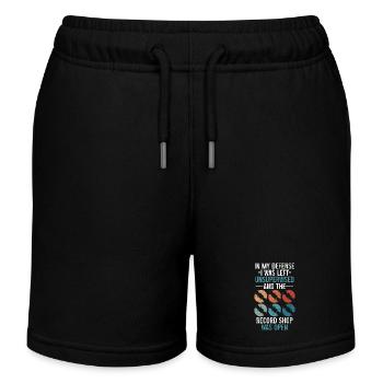 Vinyl Schallplatte Sammler DJ Geschenk - Kinder Organic Joggingshorts Mini Bolter von Stanley/Stella - Schwarz - Vorne