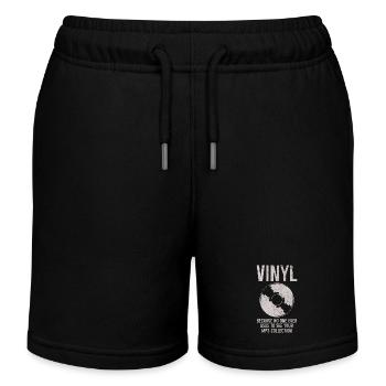 Vinyl Schallplatte Sammler DJ Geschenk - Kinder Organic Joggingshorts Mini Bolter von Stanley/Stella - Schwarz - Vorne