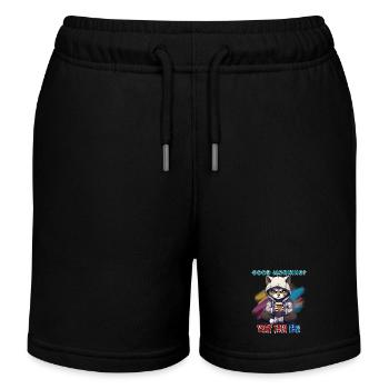 Bonjour? Glace très mince ! Humour, Spaß, Fun, - Short de jogging enfant bio Stanley/Stella - noir - Devant