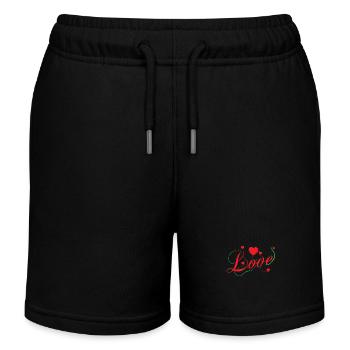 Love Schriftzug mit Dornenstrang - Kinder Organic Joggingshorts Mini Bolter von Stanley/Stella - Schwarz - Vorne