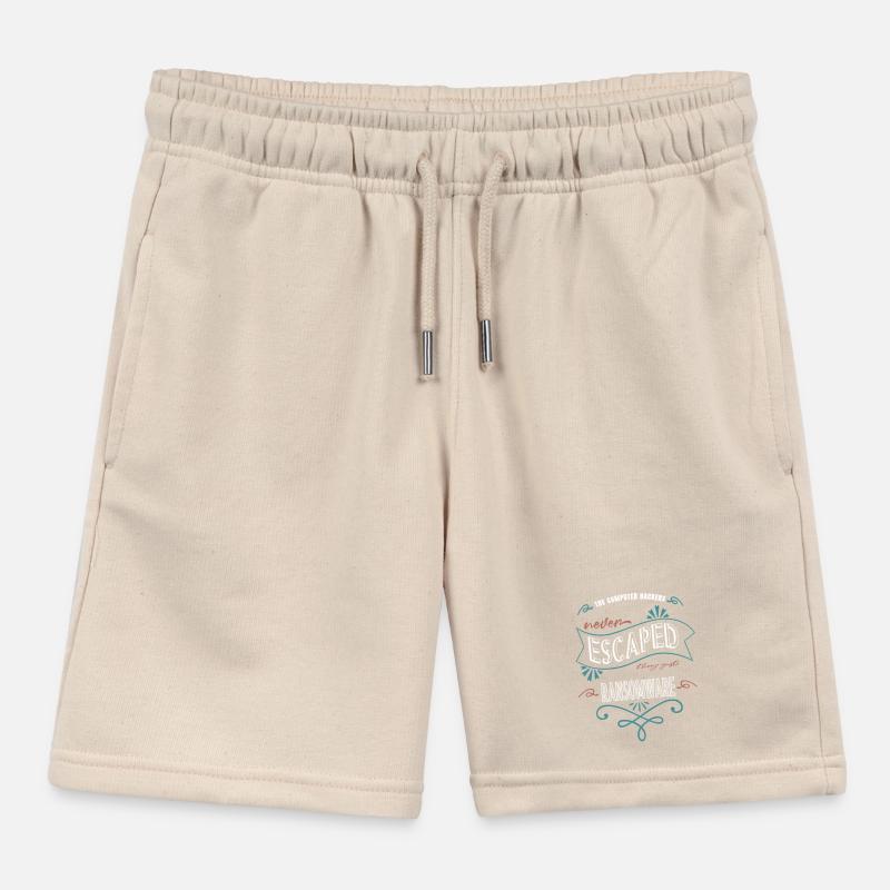 cool fun hacker computer birthday awesome ethical Kids Organic Sweat Shorts by Stanley/Stella
