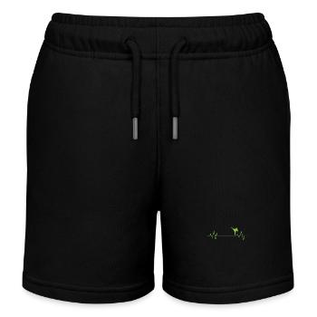 Taekwondo Heartbeat Line Martial Arts - Kids Organic Sweat Shorts by Stanley/Stella - black - Front