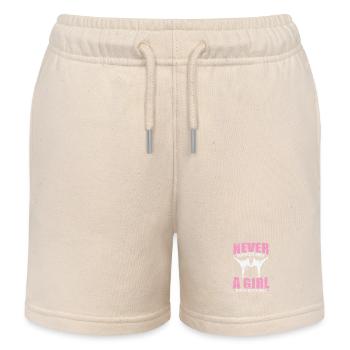 Ne sous-estimez jamais une ceinture noire de taekwondo - Short de jogging enfant bio Stanley/Stella - écru doux - Devant