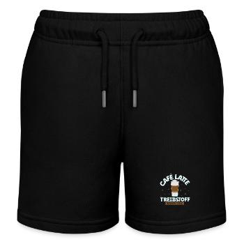 Mein Treibstoff ist Caffè Latte - Kinder Organic Joggingshorts Mini Bolter von Stanley/Stella - Schwarz - Vorne