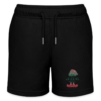 Joe Elf personnalisé nom Noël famille - Short de jogging enfant bio Stanley/Stella - noir - Devant