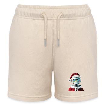 Robot déguisé en Père Noël - Short de jogging enfant bio Stanley/Stella - écru doux - Devant