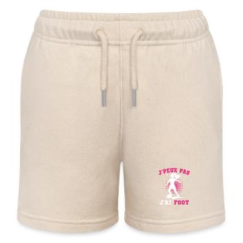 J Peux Pas J Ai Foot Football Joueur Fille Enfant - Short de jogging enfant bio Stanley/Stella - écru doux - Devant