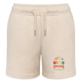 Vintage 1944 Vintage Retro Birthday D Gift - Kids Organic Sweat Shorts by Stanley/Stella - soft Ecru - Front