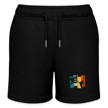 Guitar Vintage Guitarist Gift - Kids Organic Sweat Shorts by Stanley/Stella - black - Front