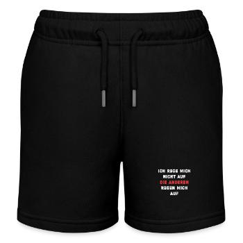 Charmant Gelassen - Kinder Organic Joggingshorts Mini Bolter von Stanley/Stella - Schwarz - Vorne