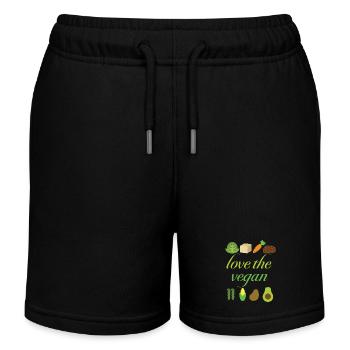 Love the vegan - Kinder Organic Joggingshorts Mini Bolter von Stanley/Stella - Schwarz - Vorne