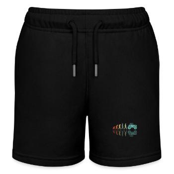Evolution du tracteur - Short de jogging enfant bio Stanley/Stella - noir - Devant