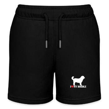 Goldendoodle Dog The Dood Gift - Kids Organic Sweat Shorts by Stanley/Stella - black - Front