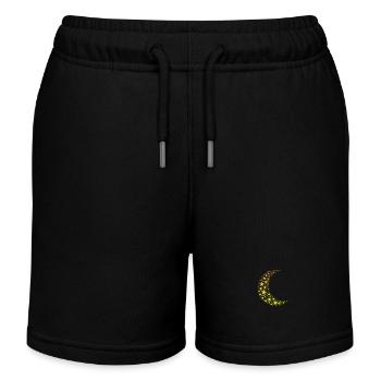 Lune des étoiles cratère ciel nocturne - Short de jogging enfant bio Stanley/Stella - noir - Devant